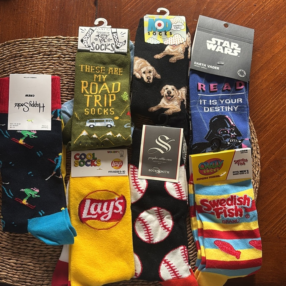 FUN Socks Bundle of 9 Unisex